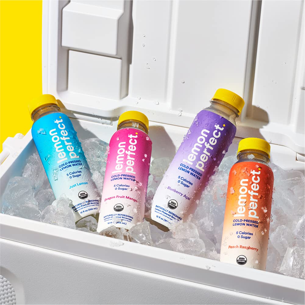 Lemon Perfect， Organic Cold-Pressed Lemon Water， Squeezed from Real Fruit， Flavored Water， Sugar-Free， Keto Certified， No Artificial Ingredients， Just Lemon (12-Pack) - Image 5